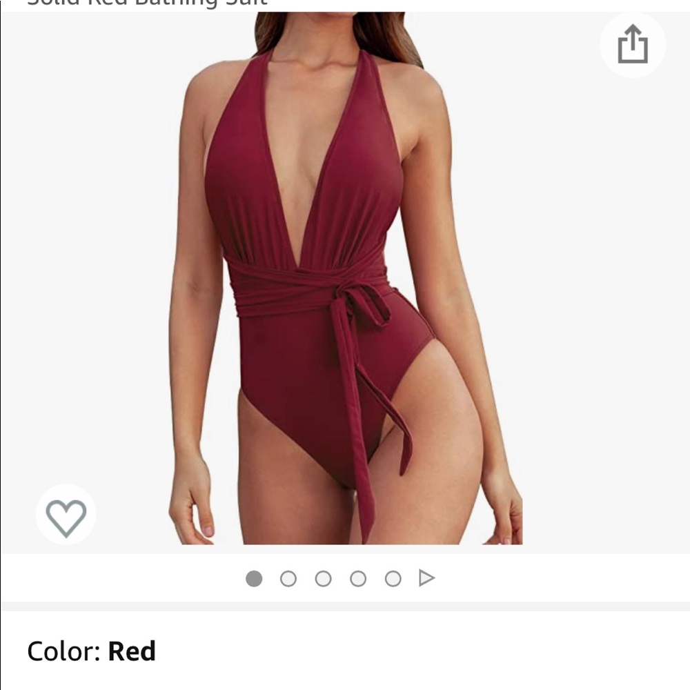 Maroon/magenta cupshe bathing suit
